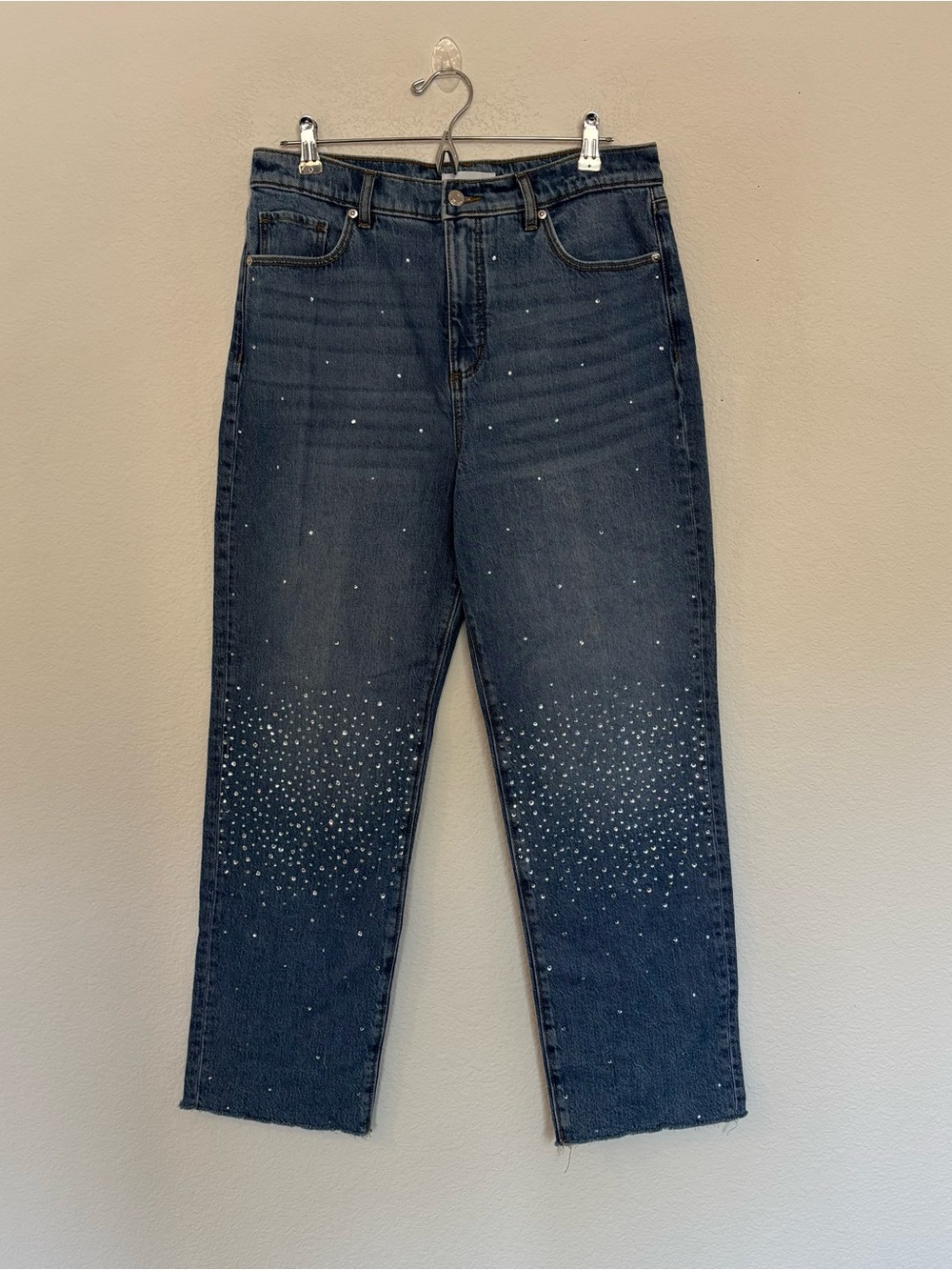 Loft The Straight Rhinestone Jean